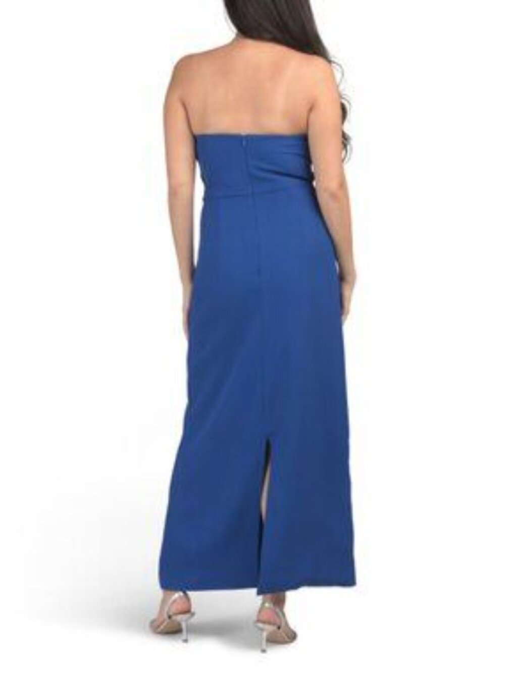 DALIA MACPHEE Strapless Floral Applique Maxi Dress - Picture 2 of 3